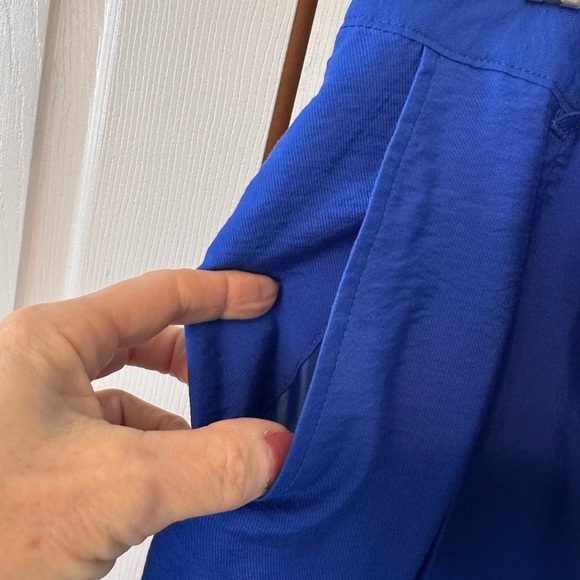 Liz Claiborne Royal Blue Wide Leg Pants, Plus Size 18 Zipper Elastic Waist NWTS - Picture 6 of 12